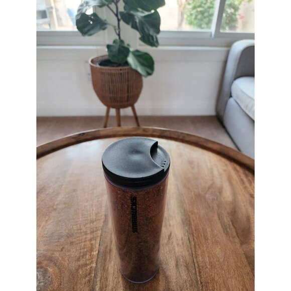 2018 Starbucks Travel Tumbler Cup Bronze Sparkle Glitter Acrylic Holiday 16oz - Picture 3 of 4
